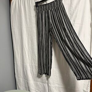 Jolt Black and White Striped Pants